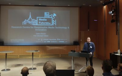Prof. Christoph Trattner presents MediaFutures in the Centres for Research-based Innovation (SFI) Forum
